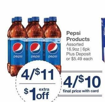 Kinney Drugs Pepsi products offer