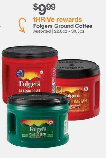 Kinney Drugs Folgers ground coffee offer