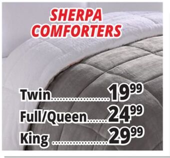 Ocean State Job Lot Sherpa comforters offer