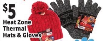 Ocean State Job Lot Heat zone thermal hats & gloves offer