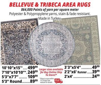 Ocean State Job Lot Bellevue & tribeca area rugs offer