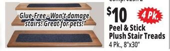 Ocean State Job Lot Peel & stick plush stair treads offer
