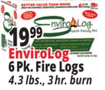 Ocean State Job Lot Envirolog 6pk. fire logs offer