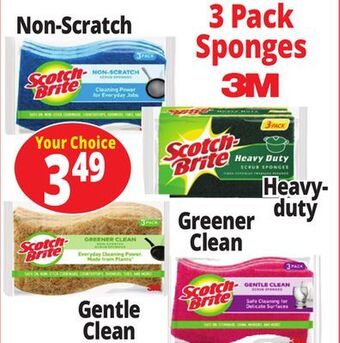 Ocean State Job Lot 3m 3 pack sponges offer