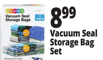 Ocean State Job Lot Vacuum seal storage bag set offer