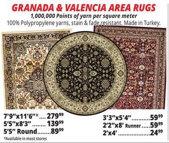 Ocean State Job Lot Granada & valencia area rugs offer
