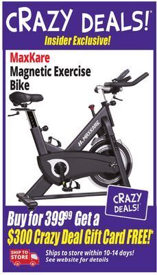 Ocean State Job Lot Maxkare magnetic exercise bike offer