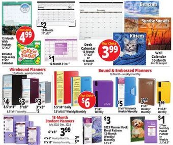 Ocean State Job Lot Calendars & planners offer