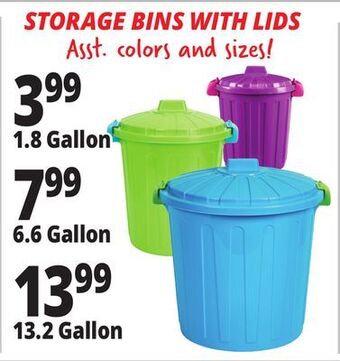 Ocean State Job Lot Storage bins with lids offer