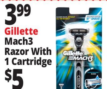 Ocean State Job Lot Gillette mach3 razor with 1 cartridge offer