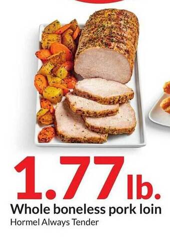 Hy-Vee Whole boneless pork loin offer