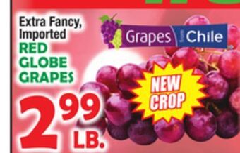 Bravo Supermarkets Red globe grapes offer