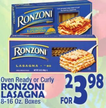 Bravo Supermarkets Ronzoni lasagna offer