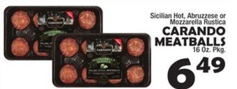 Bravo Supermarkets Carando meatballs offer