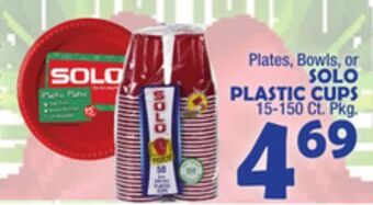 Bravo Supermarkets Solo plastic cups offer
