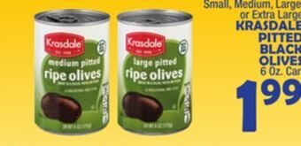Bravo Supermarkets Krasdale pitted black olives offer