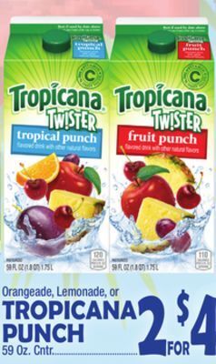 Bravo Supermarkets Tropicana punch offer