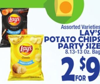 Bravo Supermarkets Lay's potato chips party size offer
