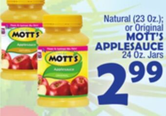 Bravo Supermarkets Mott's applesauce offer