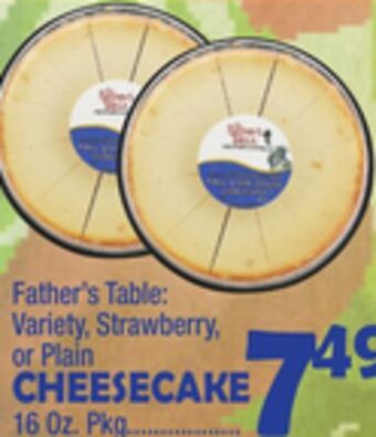 Bravo Supermarkets Father's table cheesecake offer