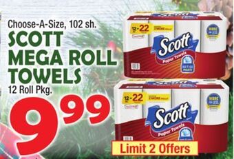 Bravo Supermarkets Scott mega roll towels offer