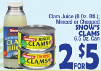 Bravo Supermarkets Snow's clams 6.5 oz. can offer