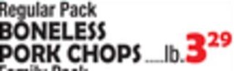 Bravo Supermarkets Boneless pork chops offer