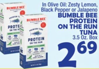 Bravo Supermarkets Bumble bee protein on the run tuna offer