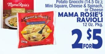 Bravo Supermarkets Mama rosie's ravioli 12 oz. pkg. offer