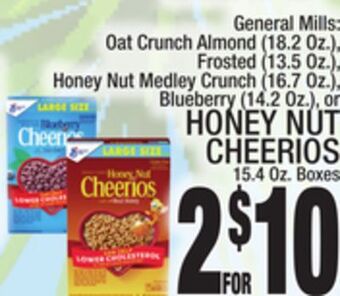 C Town Honey nut cheerios 15.4 oz. boxes offer