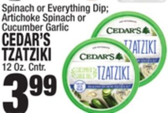 C Town Cedar's tzatziki offer