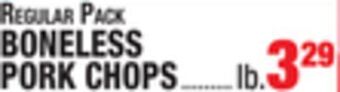 C Town Boneless pork chops offer