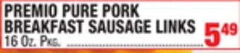 C Town Premio pure pork breakfast sausage links offer