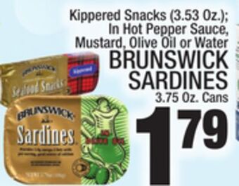 C Town Brunswick sardines 3.75 oz. cans offer