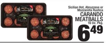C Town Carando meatballs offer