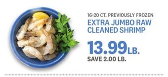 Kings Food Markets Extra jumbo raw cleaned shrimp offer