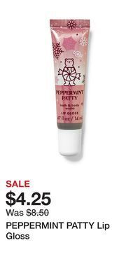 Bath & Body Works Peppermint patty lip gloss offer