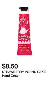 Bath & Body Works Strawberry pound cake hand cream offer