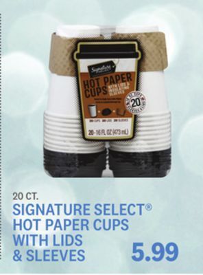 Kings Food Markets Signature select® hot paper cups with lids & sleeves offer