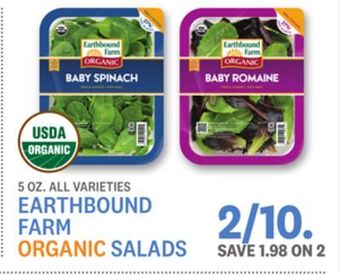 Kings Food Markets Earthbound farm organic salads offer