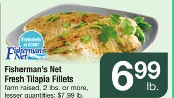 ACME Fisherman's net fresh tilapia fillets offer