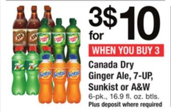 ACME Canada dry ginger ale, 7-up, sunkist or a&w offer