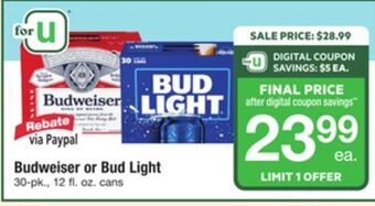 ACME Budweiser or bud light offer