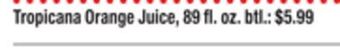 ACME Tropicana orange juice offer