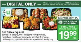 ACME Deli snack squares offer