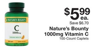 Fairway Store Market Nature's bounty 1000mg vitamin c offer