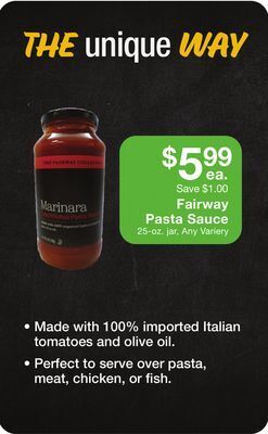 Fairway Store Market Fairway pasta sauce offer