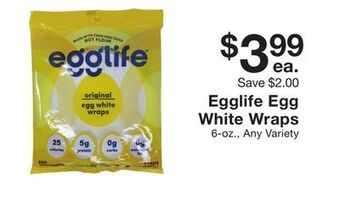 Fairway Store Market Egglife egg white wraps offer