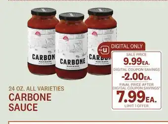 Balducci's Carbone sauce offer