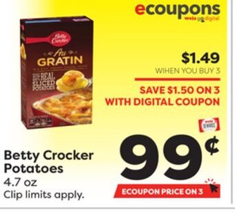 Weis Markets Betty crocker potatoes offer